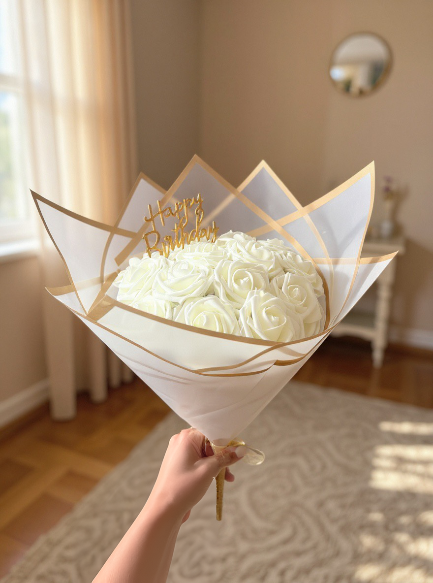 Bouquet de rose blanche (20 roses)