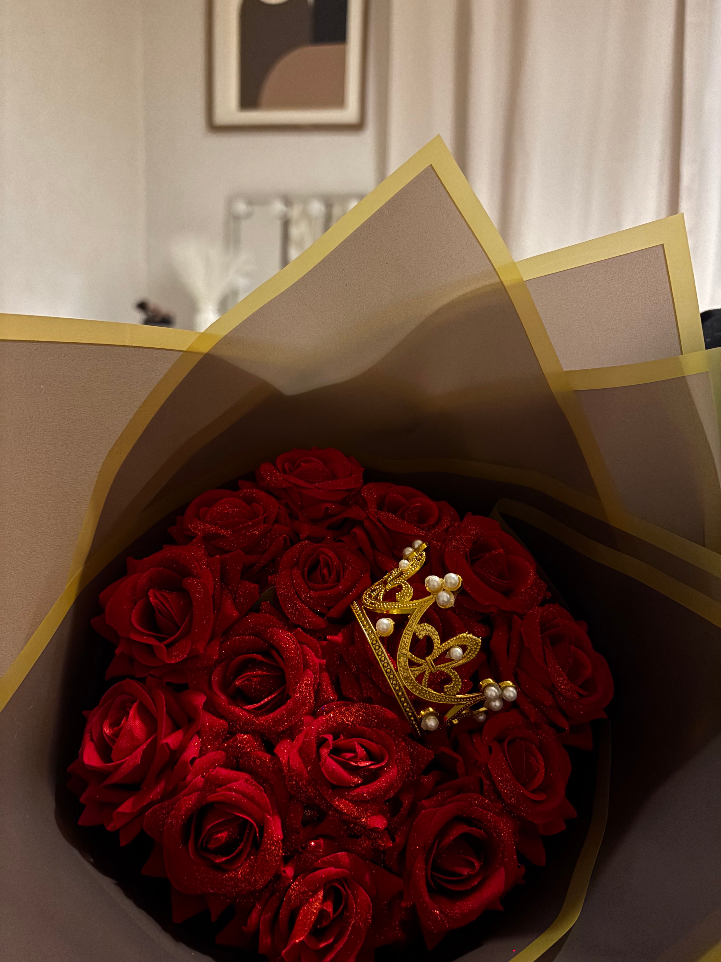 Bouquet paillette + couronne