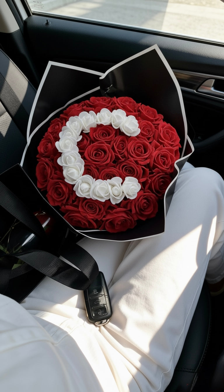 Bouquet 30 roses initial