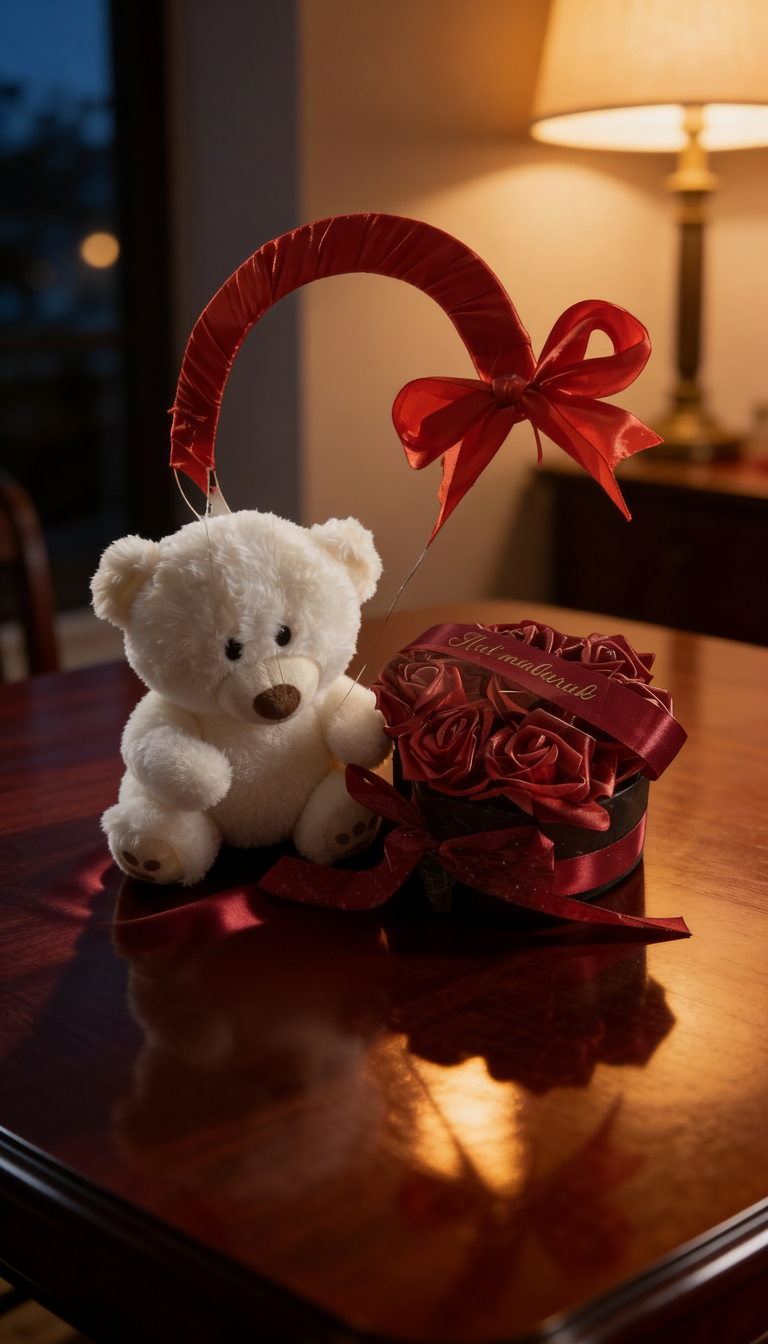 Sac avec peluche personnalisée et coffret rose « Aid mubarak »